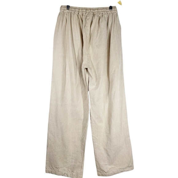 PRIMITIVE Women's L/XL Tan Cotton Elastic Waist Pull on Minimalistic Pants - Picture 5 of 7